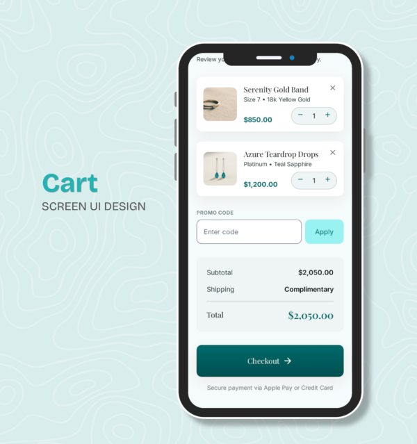 Jewelry App - UI Design Stitch Kit