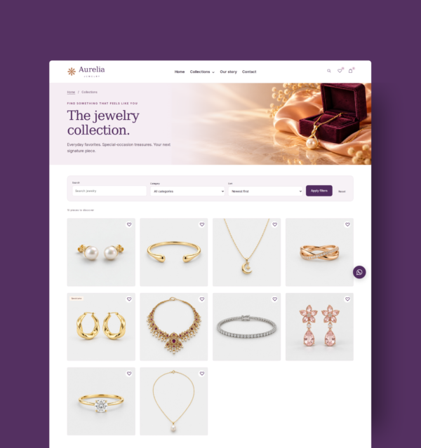 Aurelia — Jewelry Website with Admin Dashboard