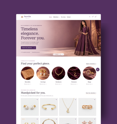 Aurelia — Jewelry Website with Admin Dashboard